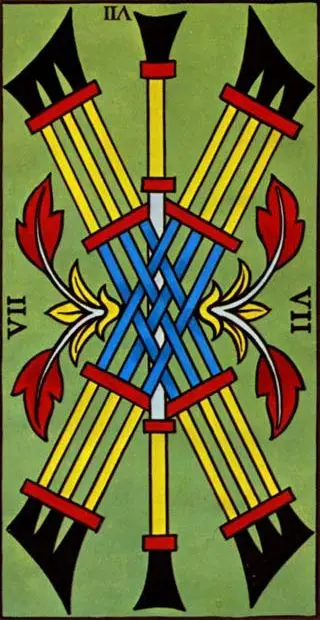 Seven of Inverted Tarot Wands