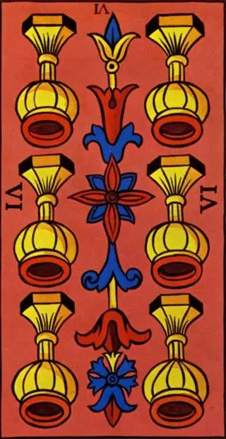 Six of Inverted Tarot Cups