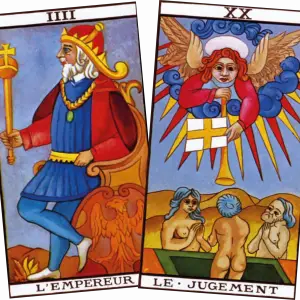 The Emperor and The Judgment Tarot