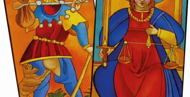 The Fool and The Justice Tarot