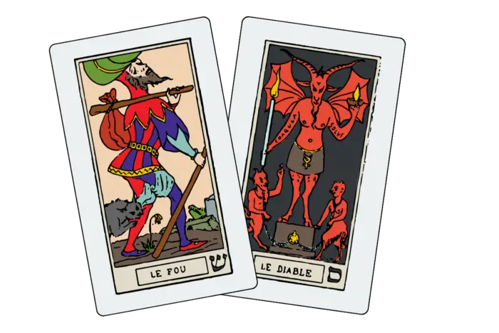 The Fool and The Devil Tarot